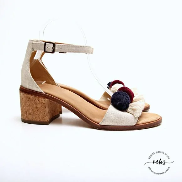 Soludos Capri Pom Pom Heel Sandals - Picture 2 of 14